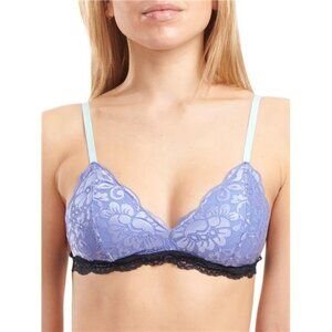 No Boundaries Women's Bralette No Pad Wireless Floral Lace Bralette Size Large